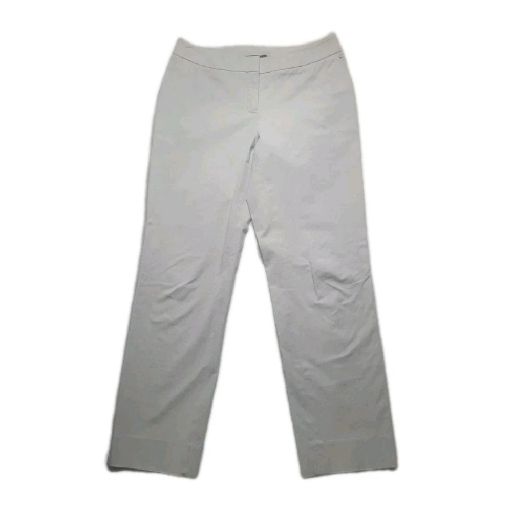 Lafayette 148 Cream/Khaki Manhattan Cropped Pants sz 4